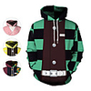 Inspired by Demon Slayer: Kimetsu no Yaiba Cosplay Cosplay Costume Hoodie Polyster Print Printing Hoodie For Men