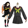 Inspired by Demon Slayer: Kimetsu no Yaiba Kamado Nezuko Anime Cosplay Costumes Japanese Cosplay Suits School Uniforms Socks Tie Costume For Women