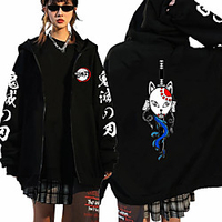 Inspired by Demon Slayer: Kimetsu no Yaiba Kamado Tanjirou Anime Cartoon 100% Polyester Anime Harajuku Graphic Kawaii Outerwear For Men
