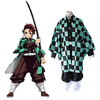 Inspired by Demon Slayer: Kimetsu no Yaiba Kamado Tanjirou Anime Cosplay Costumes Japanese Cosplay Suits Top Pants Cloak For Men
