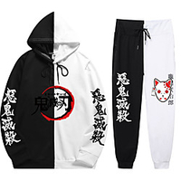 Inspired by Demon Slayer: Kimetsu no Yaiba Kamado Tanjirou Pants Outfits Poly / Cotton Anime Harajuku Graphic Kawaii Pants For Men
