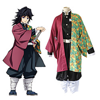 Inspired by Demon Slayer: Kimetsu no Yaiba Tomioka Giyuu Anime Cosplay Costumes Japanese Cosplay Suits Top Pants Cloak For Men