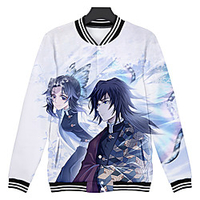 Inspired by Demon Slayer Tomioka Giyuu Anime Cartoon Polyster Anime 3D Harajuku Graphic Outerwear For Men