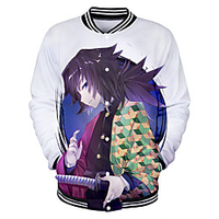 Inspired by Demon Slayer Tomioka Giyuu Anime Cartoon Polyster Anime 3D Harajuku Graphic Outerwear For Men