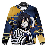 Inspired by Demon Slayer Ubuyashiki Kagaya Anime Cartoon Polyster Anime 3D Harajuku Graphic Outerwear For Men