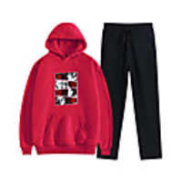Inspired by Demon Slayer Uchiha Sasuke Pants Hoodie Polyester / Cotton Blend Graphic Prints Printing Pants For Men