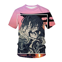 Inspired by Dororo Cosplay Anime Cartoon 100% Polyester 3D Harajuku Graphic Kawaii T-shirt For Women