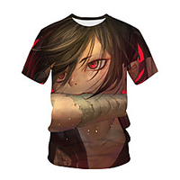 Inspired by Dororo Cosplay Anime Cartoon 100% Polyester 3D Harajuku Graphic Kawaii T-shirt For Women