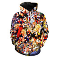 Inspired by Dragon Ball Saiyan Cosplay Costume Hoodie Terylene 3D Printing Hoodie For Men