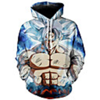 Inspired by Dragon Ball Saiyan Cosplay Costume Hoodie Terylene 3D Printing Hoodie For Men