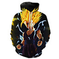 Inspired by Dragon Ball Saiyan Cosplay Costume Hoodie Terylene 3D Printing Hoodie For Men