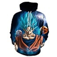 Inspired by Dragon Ball Saiyan Cosplay Costume Hoodie Terylene 3D Printing Hoodie For Men