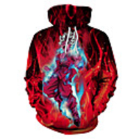 Inspired by Dragon Ball Saiyan Cosplay Costume Hoodie Terylene 3D Printing Hoodie For Men