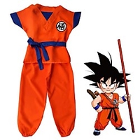 Inspired by Dragon Ball Son Goku Anime Cosplay Costumes Japanese Cosplay Suits Letter Top Pants For Boys