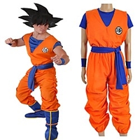Inspired by Dragon Ball Son Goku Anime Cosplay Costumes Japanese Cosplay Suits Letter Top Pants Sash / Ribbon For Men