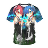 Inspired by Fate / Zero Cosplay Anime Cartoon 100% Polyester 3D Harajuku Graphic Kawaii T-shirt For Women