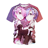 Inspired by Fate / Zero Cosplay Anime Cartoon 100% Polyester 3D Harajuku Graphic Kawaii T-shirt For Women