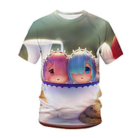 Inspired by Fate / Zero Cosplay Anime Cartoon 100% Polyester 3D Harajuku Graphic Kawaii T-shirt For Women