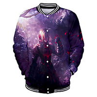 Inspired by Fate / Zero Saber Anime Cartoon Polyster Anime 3D Harajuku Graphic Outerwear For Men