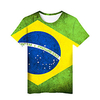 Inspired by Flag of Brazil Carnaval do Brasil T-shirt Anime 100% Polyester Anime 3D Harajuku Graphic T-shirt For Men