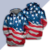 Inspired by Flag of the United States USA Hoodie Anime 100% Polyester Anime 3D Harajuku Graphic Hoodie For Men
