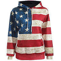 Inspired by Flag of the United States USA Hoodie Anime 100% Polyester Anime 3D Harajuku Graphic Hoodie For Men