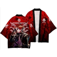Inspired by Genshin Impact Klee Diluc Anime Cartoon Polyster Anime 3D Harajuku Graphic Top For Men