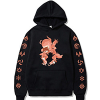 Inspired by Genshin Impact Klee Ganyu Venti Hoodie Anime 100% Polyester Anime Harajuku Graphic Kawaii Hoodie For Unisex / Couple
