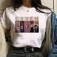 Inspired by given Cosplay Anime Cartoon Polyester / Cotton Blend Print Harajuku Graphic Kawaii T-shirt For Women