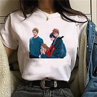 Inspired by given Cosplay Anime Cartoon Polyester / Cotton Blend Print Harajuku Graphic Kawaii T-shirt For Women