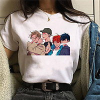 Inspired by given Cosplay Anime Cartoon Polyester / Cotton Blend Print Harajuku Graphic Kawaii T-shirt For Women
