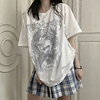 Inspired by Gothic Cosplay Anime Cartoon Polyester / Cotton Blend Print Harajuku Graphic Kawaii T-shirt For Women