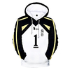 Inspired by Haikyuu Cosplay Cosplay Costume Hoodie Terylene Color Block Printing Hoodie For Men