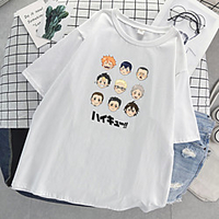 Inspired by Haikyuu Cosplay Cosplay Costume T-shirt Polyester / Cotton Blend Print Harajuku Graphic Kawaii T-shirt For Women