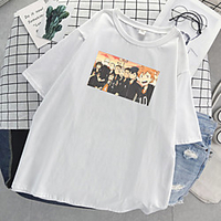 Inspired by Haikyuu Cosplay Cosplay Costume T-shirt Polyester / Cotton Blend Print T-shirt For Women