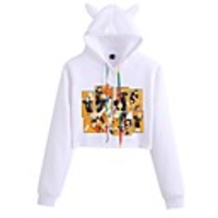 Inspired by Haikyuu Karasuno High Cosplay Costume Crop Top Hoodie Polyester / Cotton Blend Graphic Printing Crop Top For Men