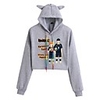 Inspired by Haikyuu Karasuno High Cosplay Costume Crop Top Hoodie Polyester / Cotton Blend Graphic Printing Crop Top For Men