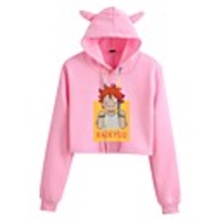 Inspired by Haikyuu Karasuno High Cosplay Costume Crop Top Hoodie Polyester / Cotton Blend Graphic Printing Crop Top For Men