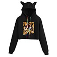 Inspired by Haikyuu Karasuno High Cosplay Costume Crop Top Hoodie Polyester / Cotton Blend Graphic Printing Crop Top For Men