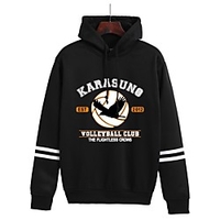 Inspired by Haikyuu Karasuno High Cosplay Costume Hoodie Polyester / Cotton Blend Graphic Printing Hoodie For Men