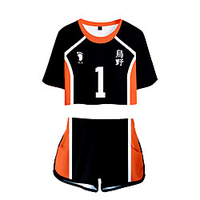 Inspired by Haikyuu Karasuno High Cosplay Costume Outfits Terylene Letter Number Top For Women