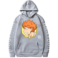 Inspired by Haikyuu Shoyo Hinata Hoodie Anime 100% Polyester Anime Harajuku Graphic Kawaii Hoodie For Men