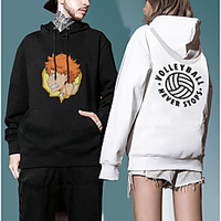 Inspired by Haikyuu Shoyo Hinata Hoodie Anime Poly / Cotton Anime Harajuku Graphic Kawaii Hoodie For Men