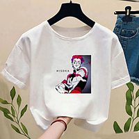Inspired by Hunter X Hunter Cosplay Cosplay Costume T-shirt Polyester / Cotton Blend Print Harajuku Graphic Kawaii T-shirt For Women