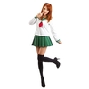 Inspired by InuYasha Higurashi Kagome Anime Cosplay Costumes Japanese Cosplay Suits School Uniforms Solid Colored Long Sleeve Top Skirt For Women