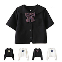 Inspired by JK Schoolgirls Blouse / Shirt Cosplay Costume Polyester / Cotton Blend Solid Color Blouses For Women