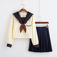 Inspired by JK Schoolgirls Skirt Cosplay Costume Polyester / Cotton Blend Color Block Cravat For Women