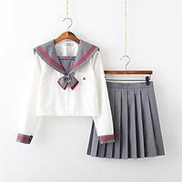 Inspired by JK Schoolgirls Skirt Cosplay Costume Polyester / Cotton Blend Color Block Cravat For Women