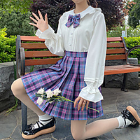 Inspired by JK Schoolgirls Skirt Cosplay Costume Polyester / Cotton Blend Plaid / Check Cravat For Women