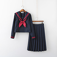 Inspired by JK Schoolgirls Skirt Cosplay Costume Polyester / Cotton Blend Solid Color Cravat For Women